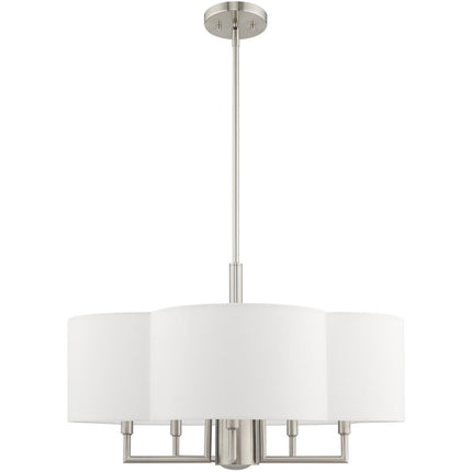 Six Light Dimmable Chandelier With Shades