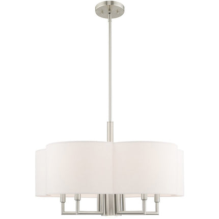 Six Light Dimmable Chandelier With Shades