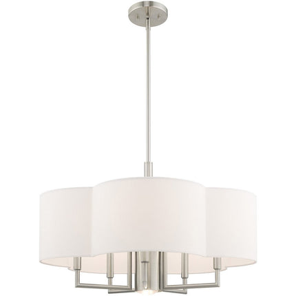 Six Light Dimmable Chandelier With Shades