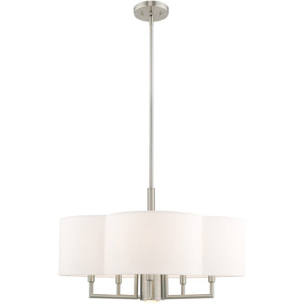 Six Light Dimmable Chandelier With Shades