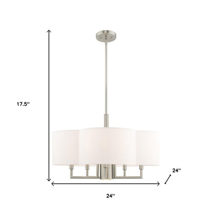 Six Light Dimmable Chandelier With Shades