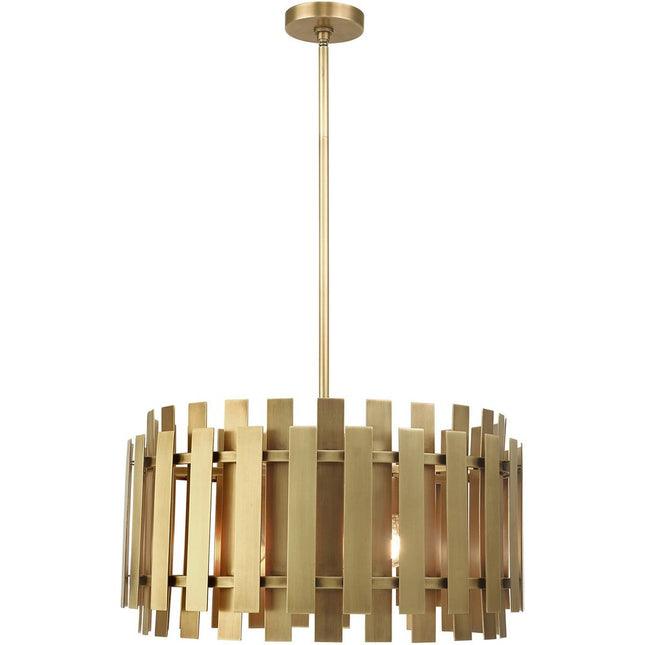 Six Light Dimmable Chandelier With Shades