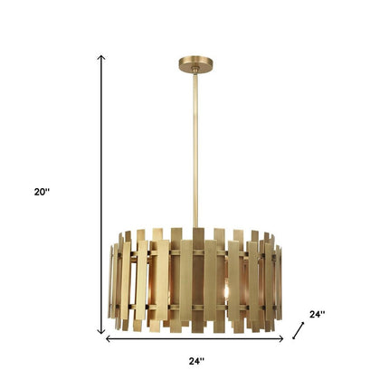 Six Light Dimmable Chandelier With Shades