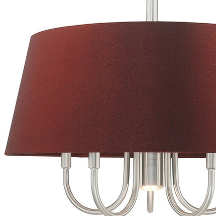 Six Light Dimmable Chandelier With Shades