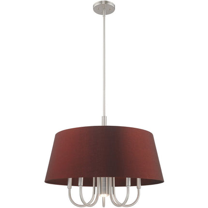 Six Light Dimmable Chandelier With Shades