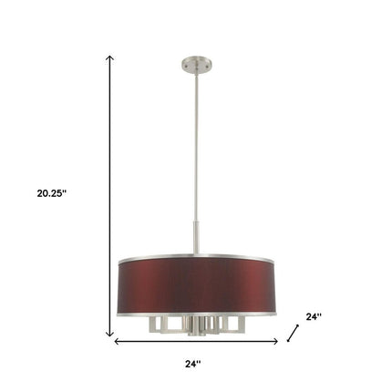 Seven Light Dimmable Chandelier With Shades