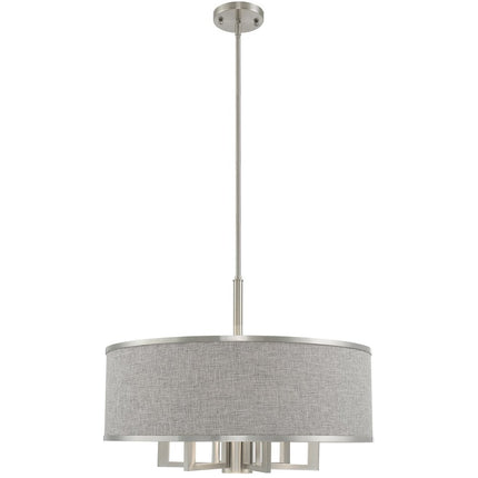 Seven Light Dimmable Chandelier With Shades