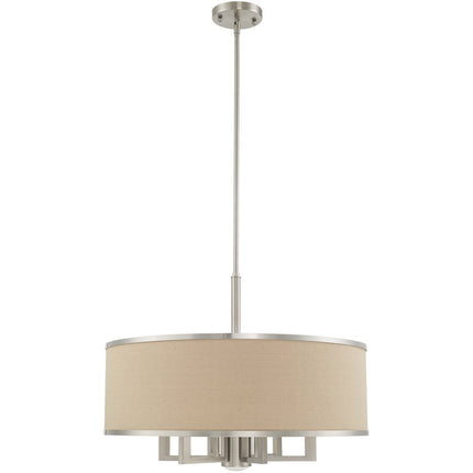 Seven Light Dimmable Chandelier With Shades