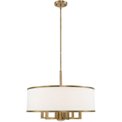 Seven Light Dimmable Chandelier With Shades