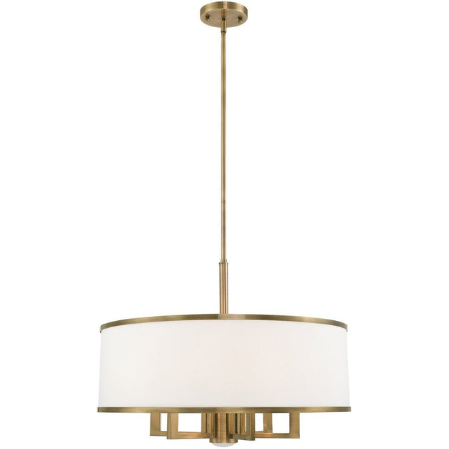 Seven Light Dimmable Chandelier With Shades
