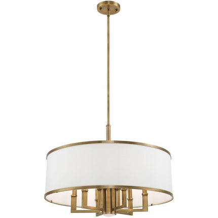 Seven Light Dimmable Chandelier With Shades