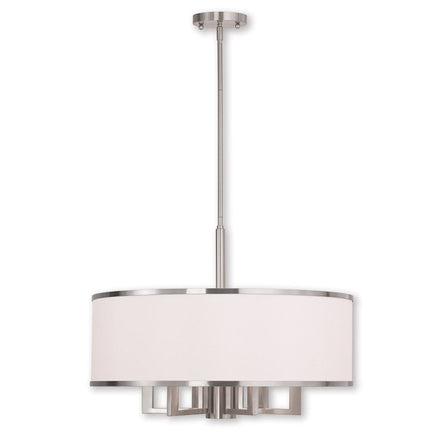Six Light Dimmable Chandelier With Shades