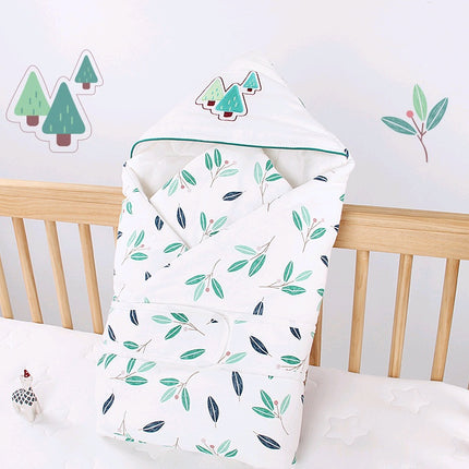 Baby holding autumn and winter newborn belt wrapped cotton newborn thickening blanket baby blanket baby quilt