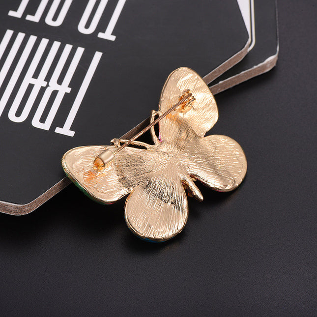 European And American High-end Creative Rhinestone Butterfly Brooch