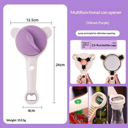 Non-slip, Effortless Can Opener Manual Adjustable Lid Opener