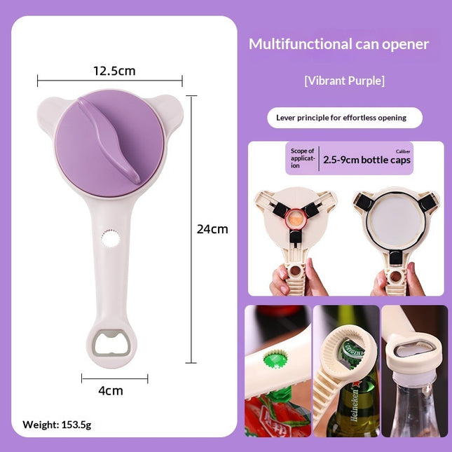 Non-slip, Effortless Can Opener Manual Adjustable Lid Opener