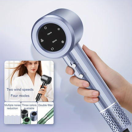 EU Plug Fast Drying Hair Dryer, Negative Ionic Fast Dry Low Noise Blow Dryer, with LED Digital Display Screen,