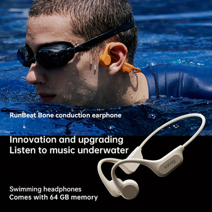 Pro Max True Bone Conduction Wireless Earphone Swimming Surf Riding Headphones