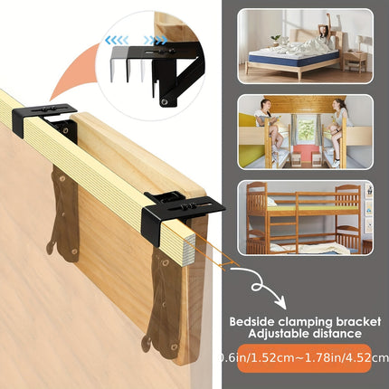 hanging shelves, storage racks, storage trays, phone and water bottle holders, storage shelves