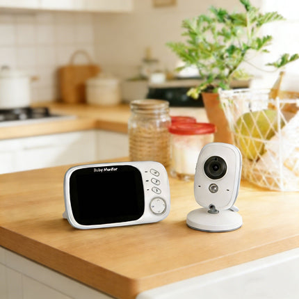 Baby monitor, 3.2-inch color LCD display, Portable Baby Monitor with Two-Way Audio, Night Vision
