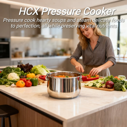 Pressure Cooker with Steamer Basket, Large Capacity for Home & Commercial Use,1600g 6 Safety Features