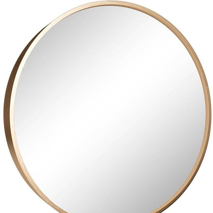 20" Black Metal Round Framed Accent Mirror