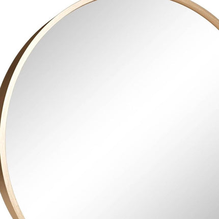 20" Gold Round Metal Framed Accent Mirror