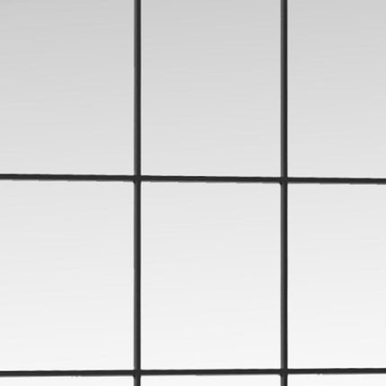 69" Black Metal Windowpane Framed Full Length Mirror