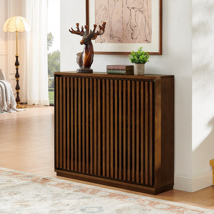 39" Brown Wood Accent Cabinet