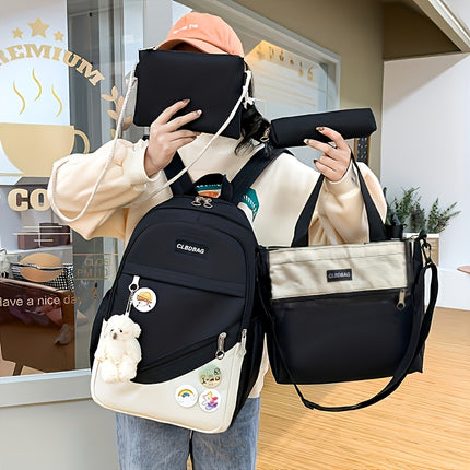 Bag for s Lightweight Versatile Junior High Student Large Capacity Backpack with Bear