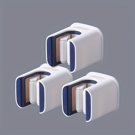 1pc or 3pcs aswei Wall-Mounted Broom & Mop Organizer Rack - No-Drill Installation