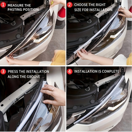 2pcs 60.96 cm LED decorative light strip with flowing light, universal car lights, fashionable start scanning,