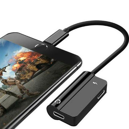 Compatible with Apple , Flash to 3.5mm Splitter AUX Adapter Headphone