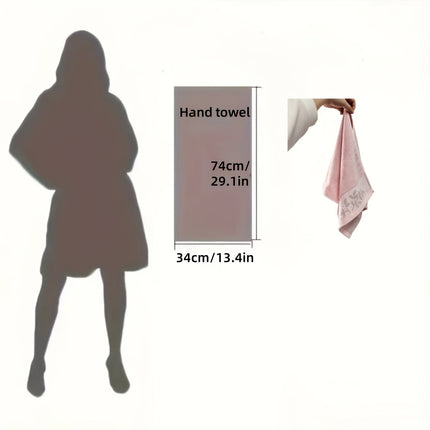 3-Pack Luxurious Cotton Hand Towels, 34.04 x 73.91 cm, 460 GSM, Modern Leaf Pattern