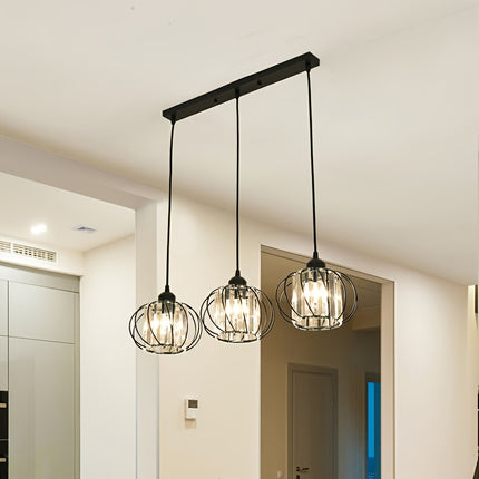 Three-Headed Creative And Unique Pendant Light, Crystal Hanging Lamp with E27 Socket