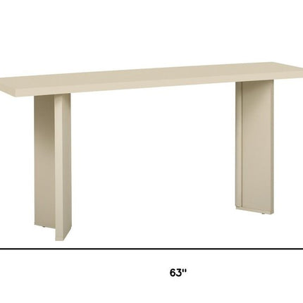 63" Beige Wood Coffee Table