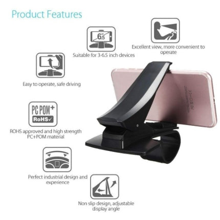 Rotary dashboard car phone holder