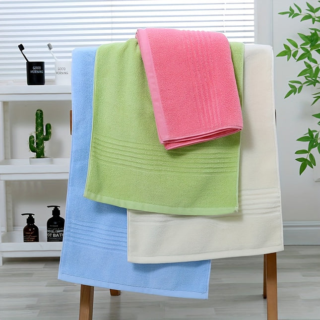 3pcs Of Pure Cotton Plain Bathroom Hand Towels, Size 40.01 * 80.01cm, Soft And Thick