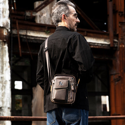 Leather Men's Shoulder Messenger Bag Fashion Trend