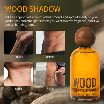 Men'S Luxury Wood Perfume - Long-Lasting Sandalwood Scent, Elegant Amber Liquid in Sophisticated
