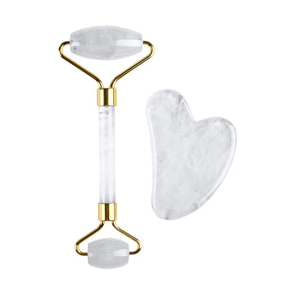 Jade Roller Heart-shaped Suit Crystal Massage