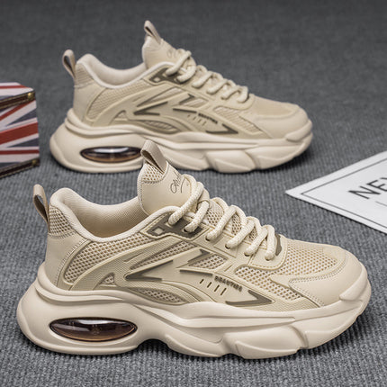 Men'S 2025 New Model Breathable Shoes  Trendy and Versatile Thick-soled Student Sports Shoes