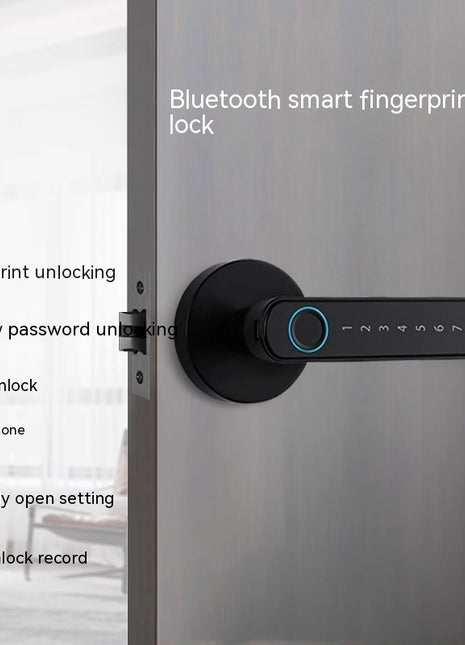 Punch-free Fingerprint Lock Household Wooden Door Smart Lock