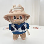 Heart Neck Sweater + Brown Hat / Not Include Dolls
