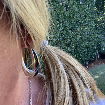 Retro Style Semicircle Large Circle Simple Ladies' Pendant Earrings