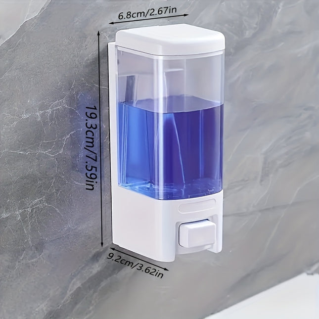 1pc White Wall-Mounted Manual Soap Dispenser - 16.91oz, Suitable for Kitchen and Bathroom