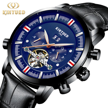 Men'S Casual Fashion Waterproof Watch, Luxury Large Dial Multifunctional Automatic Mechanical Watch