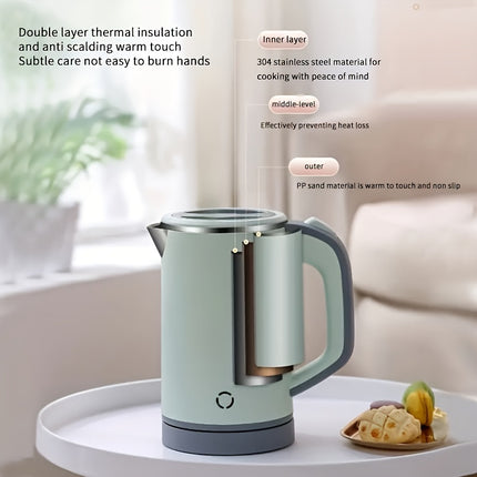 1pc Small Electric Kettle with Detachable Rotating Storage Base, Keeps Power Cord Neat