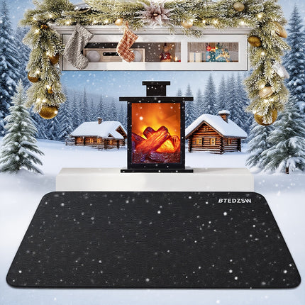 1pc Flameless Fireplace Lamp with Realistic Dancing Flame Effect, Portable Tabletop Indoor Decorative Light