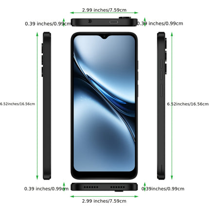 XGODY X36 Smartphone Black/Blue, 5MP+13MP Camera 6.5" HD TouchScreen 7GB RAM + 32GB ROM,